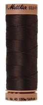 Silk-Finish Black Peppercorn 40wt 150M Solid Cotton Thread