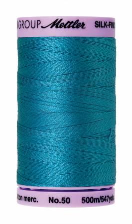 Silk-Finish Caribbean Blue50wt 500M Solid Cotton Thread