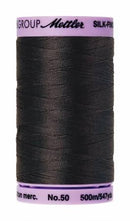Silk-Finish Charcoal50wt 500M Solid Cotton Thread