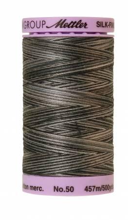 Silk-Finish Charcoal 50wt 500M Variegated Cotton Thread