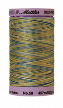 Silk-Finish China Blue 50wt 500M Variegated Cotton Thread