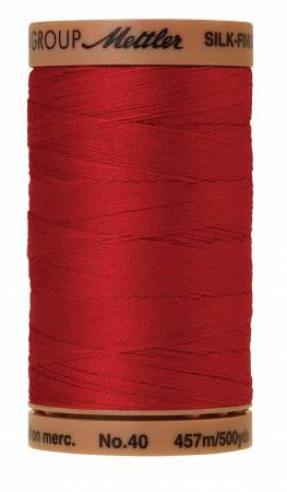 Silk-Finish Country Red 40wt 500M Solid Cotton Thread