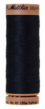 Silk-Finish Dark Blue 40wt 150M Solid Cotton Thread