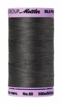 Silk-Finish Dark Charcoal50wt 500M Solid Cotton Thread