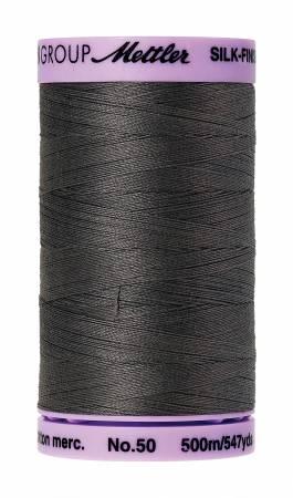 Silk-Finish Dark Charcoal50wt 500M Solid Cotton Thread