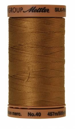 Silk-Finish Dark Tan 40wt 500M Solid Cotton Thread