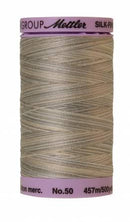 Silk-Finish Dove Gray 50wt 500M Variegated Cotton Thread