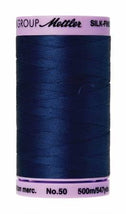 Silk-Finish Imperial Blue50wt 500M Solid Cotton Thread