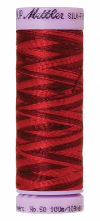 Silk-Finish Midnight Garnet 50wt 100M Variegated Cotton Thread