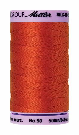 Silk-Finish Paprika50wt 500M Solid Cotton Thread