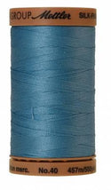 Silk-Finish Reef Blue 40wt 500M Solid Cotton Thread