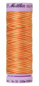 Silk-Finish Rust Ombre 50wt 100M Variegated Cotton Thread
