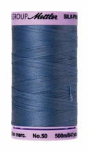 Silk-Finish Smoky Blue50wt 500M Solid Cotton Thread
