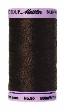 Silk-Finish Very Dark Brown50wt 500M Solid Cotton Thread