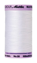 Silk-Finish White50wt 500M Solid Cotton Thread