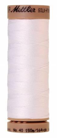 Silk-Finish White 40wt 150M Solid Cotton Thread