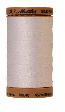 Silk-Finish White 40wt 500M Solid Cotton Thread