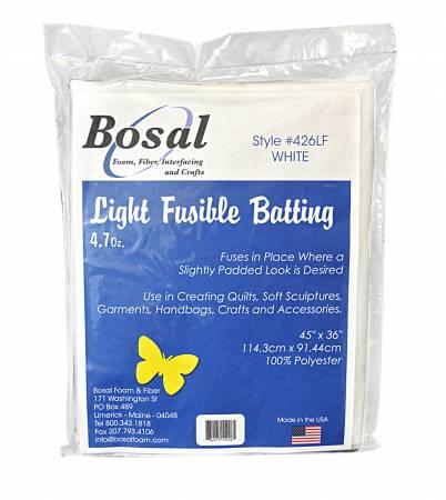 Single Sided Light Fusible Batting 4.7oz 45in x 36in 426LFB