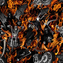 Skeletons Grim Motorcycles-Flame WICKED-CD2415-FLAME