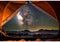 Sleeping Under The Stars-30" Star Landscape Panel Black Orange U5077-217