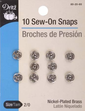 Snap Sew-On Size 2/0 Nickel 80-2-0-65