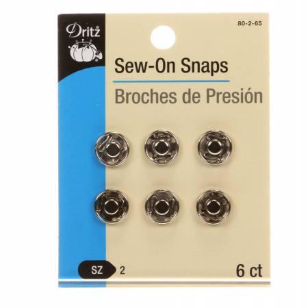 Snap Sew-On Size 2 Nickel 80-2-65