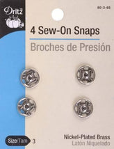 Snap Sew-On Size 3 Nickel 80-3-65