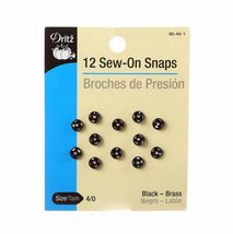 Snap Sew-On Size 4/0 Black 80-4-0-1PD