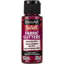 SoSoft Fabric Glitters Acrylic Paint 2oz Red Twinkle DSSFG2OZ-07