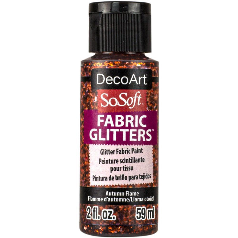 SoSoft Fabric Glitters Acrylic Paint 2oz Autumn Flame DSSFG2OZ-09