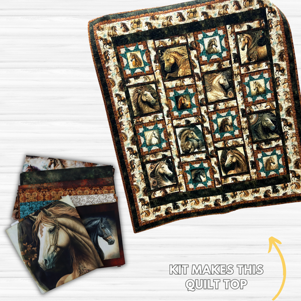 Stallion Song Quilt Kit - Finished Size: 64" x 71"