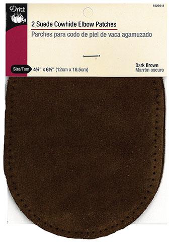 Suede Cowhide Elbow Patches- Brown 55230-2
