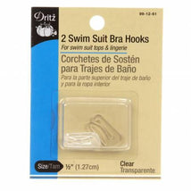 Swim Suit Bra Hooks Clear 1/2in 99-12-61A