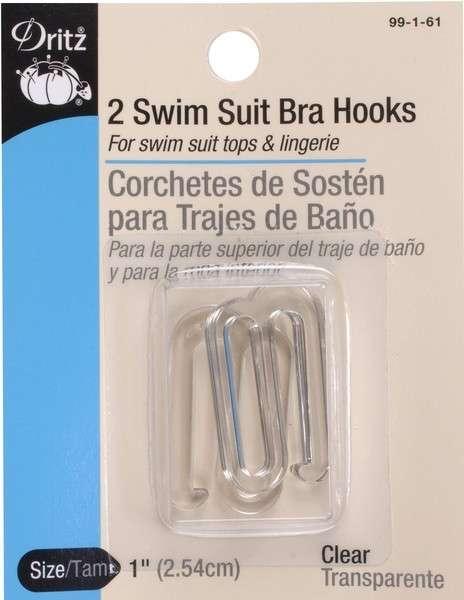 Swim Suit Bra Hooks Clear 1in 99-1-61