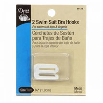 Swim Suit Bra Hooks White 3/4in 99-34-9C