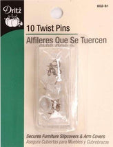 Twist Pin Clear Heads 10ct