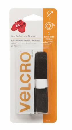 VELCRO® Brand Fastener Soft & Flex Sew-In Black 5/8in x 30in 90321V