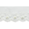 Vintage Daisy W/Pearl Bridal Lace Trim 1-1/2" IR7054WH - White