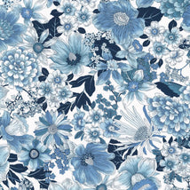 Vintage Petals & Paisleys Blue SB-4225D1-1