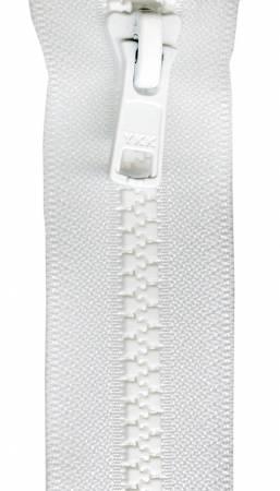 Vislon 1-Way Separating Zipper 16in White VSP16-501