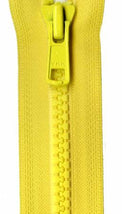 Vislon 1-Way Separating Zipper 18in Lemon VSP18-504