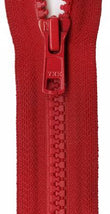 Vislon 1-Way Separating Zipper 20in Red VSP20-519