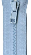 Vislon 1-Way Separating Zipper 22in Candy Blue VSP22-542