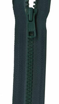 Vislon 1-Way Separating Zipper 24in Dark Green VSP24-530