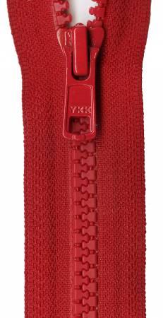 Vislon 1-Way Separating Zipper 26in Red VSP26-519