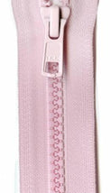 Vislon Closed Bottom Zipper 7in Baby Pink VCL07-512