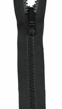 Vislon Reversible Separating Zipper 24in Black VRS24-580