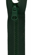 Vislon Reversible Separating Zipper 24in Dark Green VRS24-530