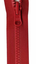 Vislon Reversible Separating Zipper 24in Red VRS24-519
