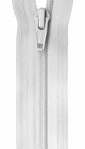 Vislon Robe Zipper 30in White VRZ30-501